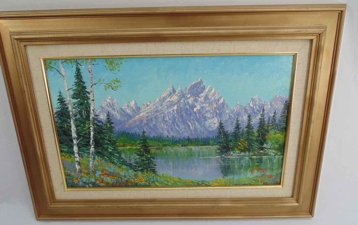 Keith Fay Original Oil Painting Signed Grand Tetons Jackson Keith Fay Original Oil Painting Signed Grand Tetons Jackson