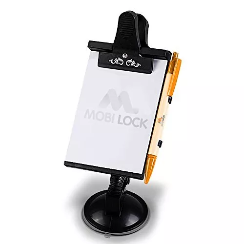 Mobi Lock Car Clip Board - Dashboard Memo Pad with Pen Holder & Pad Mount - Picture 1 of 5