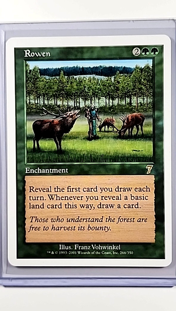 2001 MTG Magic The Gathering Core 7th Edition #266 Rowen Rare Green WOTC LP