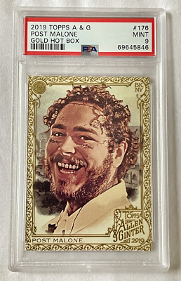 Post Malone 2019 Topps Allen & Ginter Rare GOLD HOT BOX Rookie Card RC 176  PSA 9 | eBay