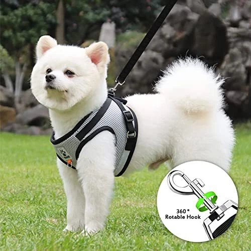 Arnes Gato Transpirable Arnes para Perro Pequeño, Ajustable Reflectante Arnés p - Imagen 6 de 8