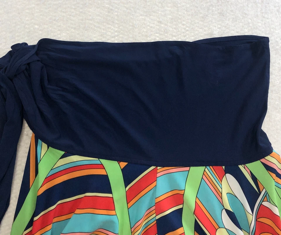 Falda para mujer The Look Randolph Duke talla M a rayas asimétrica cintura atada nueva con etiquetas Foto 4 de 4