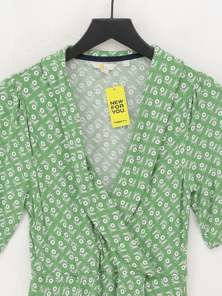 Boden Women's Midi Dress UK 10 Green Viscose with Elastane ALine eBay