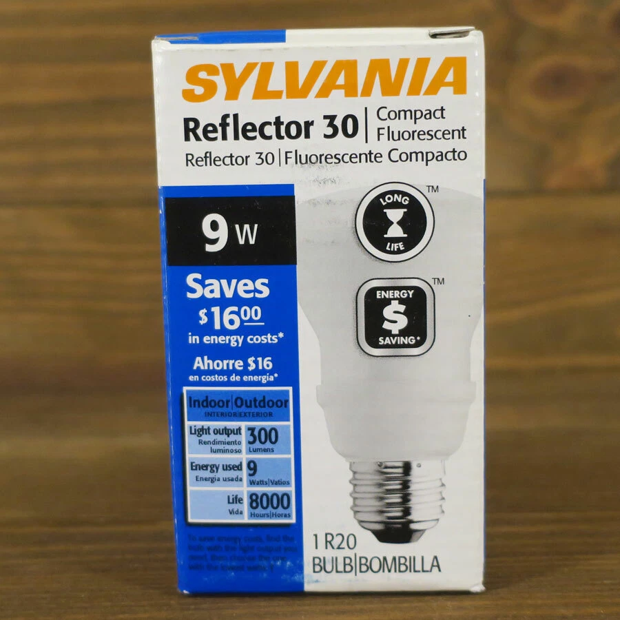 Sylvania 29638 Reflector 30 Compact Fluorescent CF9EL/R20/2700K 9W 2700K 1 Case - Image 2 of 4