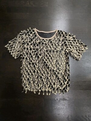 Gold Schwarz Top Indie Sleaze S Glitzer