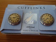 CLOCK FACE  NOVELTY   CUFFLINKS    LOVELY  QUALITYST MICHAEL    M AND S 7g