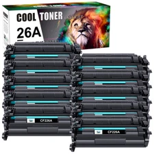 10PK For HP Laserjet Pro M402n MFP M426fdw CF226A 26A BK Laser Toner Cartridge
