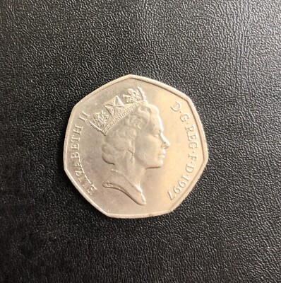 Extremely Rare Fifty Pence 1997 HRH Queen Elizabeth's 2nd Portrait