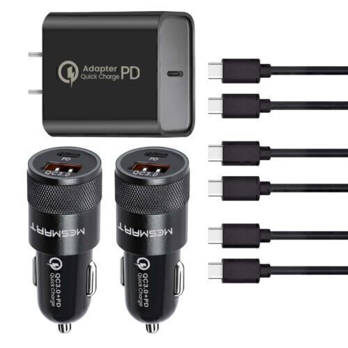 Schnell Auto Ladegerät USB + TYP-C 2 Port Universal Buchse Adapter & Kabel für iPhone - Bild 37 von 38