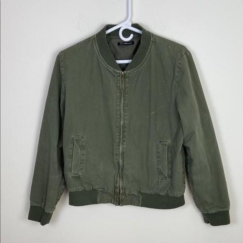 Brandy Melville Green Kasey Bomber Jacket Women's Medium Large Gorpcore Spring