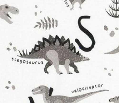 Robert Kaufman "Alaphabetosaurus" Cotton Fabric Panel 44" by 24" FREE SHIPPING - Picture 3 of 4