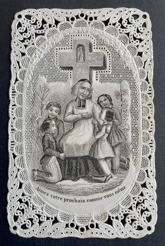 IMAGE PIEUSE CANIVET dentelle oeuvre de la sainte enfance EUR 16,00 - FR