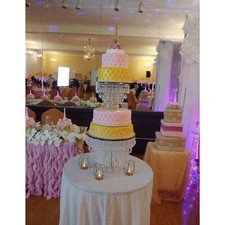 Soporte de pastel de cristal de 12 pulgadas | Soporte de pastel en cascada de cristal para boda