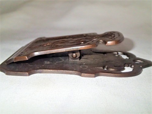 ANTIQUE ART NOUVEAU JUDD CAST IRON NUDE LADY DOLPHIN FISH WALL DECO DESK CLIP US - Picture 6 of 9