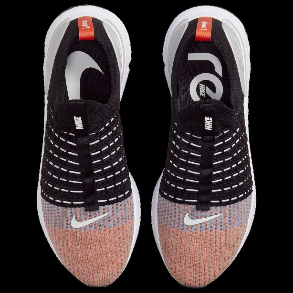 Nike React Phantom Run Flyknit 2 Black/White/Orange Mens Running