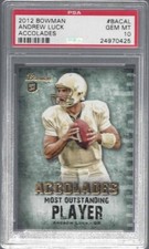 ANDREW LUCK 2012 BOWMAN ACCOLADES COLTS ROOKIE RC PSA 10 GEM MINT POP 6
