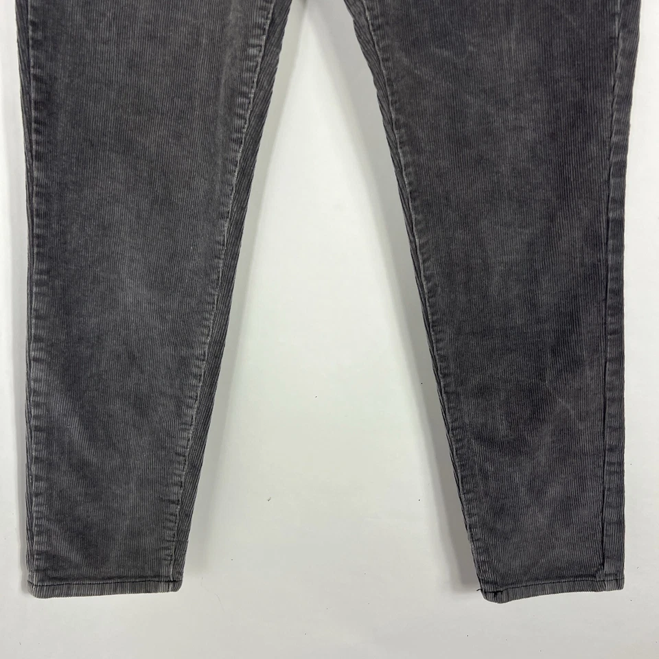 Pantalones Kensie para mujer talla 8/29 The Kelsey tiro alto ajustados pana elásticos grises Foto 3 de 4