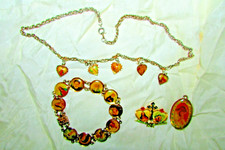 Vintage Silver Jewelry Christian Set Of 3 Pendant & Bracelet Mary & Jesus Unique