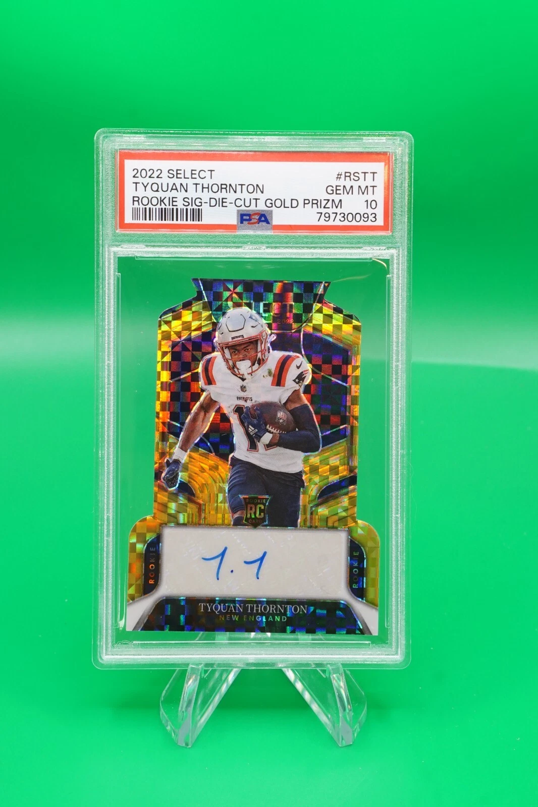 Tyquan Thornton Panini Select Rookie Signatures #RSTT Green Die Cut