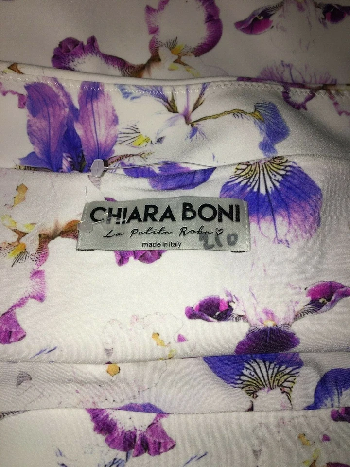 CHIARA BONI La Petite Robe 白色花卉印花弹力露肩连衣裙 12 = 48 — 第 4/4 张图片
