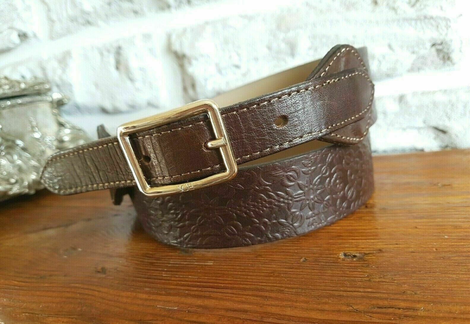 ICE ICEBERG GENUINE LEATHER Stylish BELT Italy Size 42 or 87cm or 32-34" Rare image 4