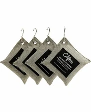 BAMBOO CHARCOAL AIR PURIFYING BAGS 4-200G & 4-HOOKS SENSIBLE HOME SET DEODORIZER