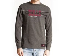 UNK NBA Chicago Bulls Rise Above Thermal Tee Top Charcoal Gray Mens S L XL