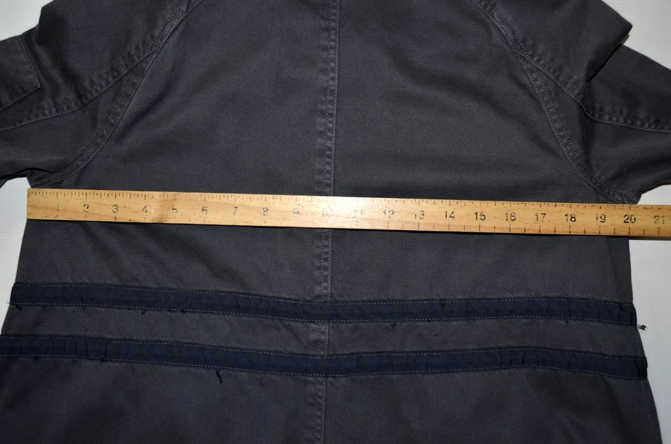 vintage Diesel khaki Black Knee Trench coat Size small 8 10 uk parachute duster - Image 4 of 4