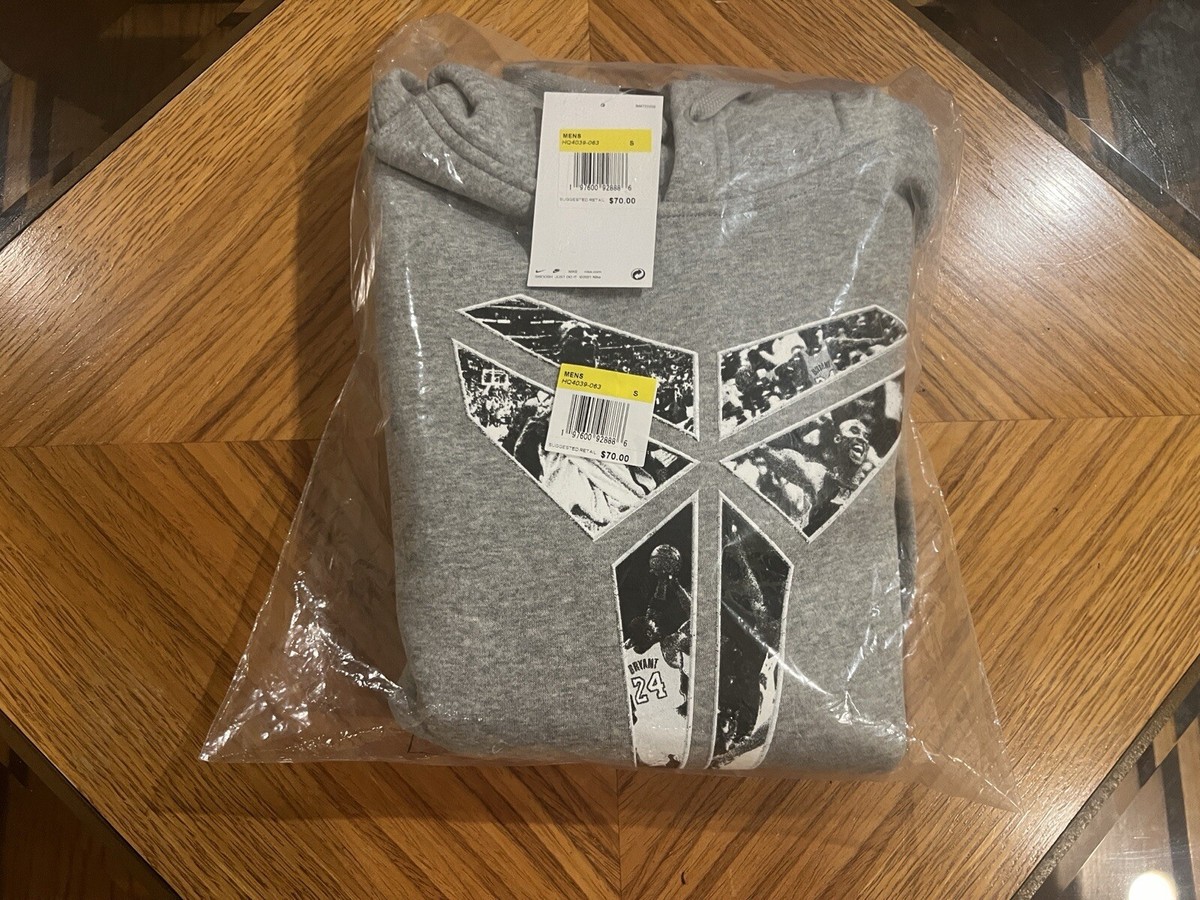 Nike Kobe Bryant Statue Unveil Hoodie Dark Grey HQ4039 063 Size