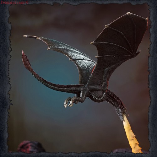 Game of Thrones Black Dragon Drogon Figure Metal Statue Model Hand Painted Toys - Picture 20 of 22