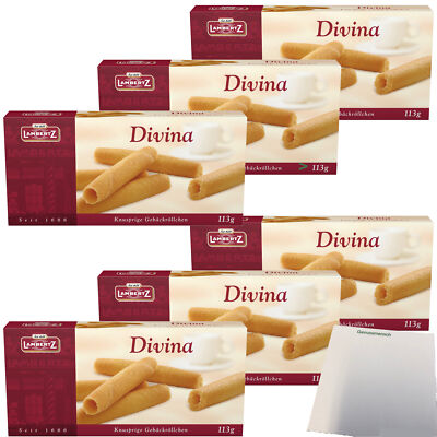 Lambertz Divina knusprige Gebäckröllchen 6er Pack 6x113g Packung usy Block