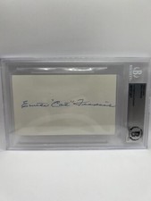 Emile Francis Signed Index Card Beckett Auto