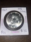 1967 40% Silver Kennedy Half Dollar BU. $10