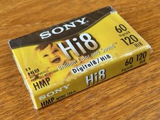Sony Video Tape Hi8 HMP Metal Particle 120min Digital 8 60min, New-Sealed