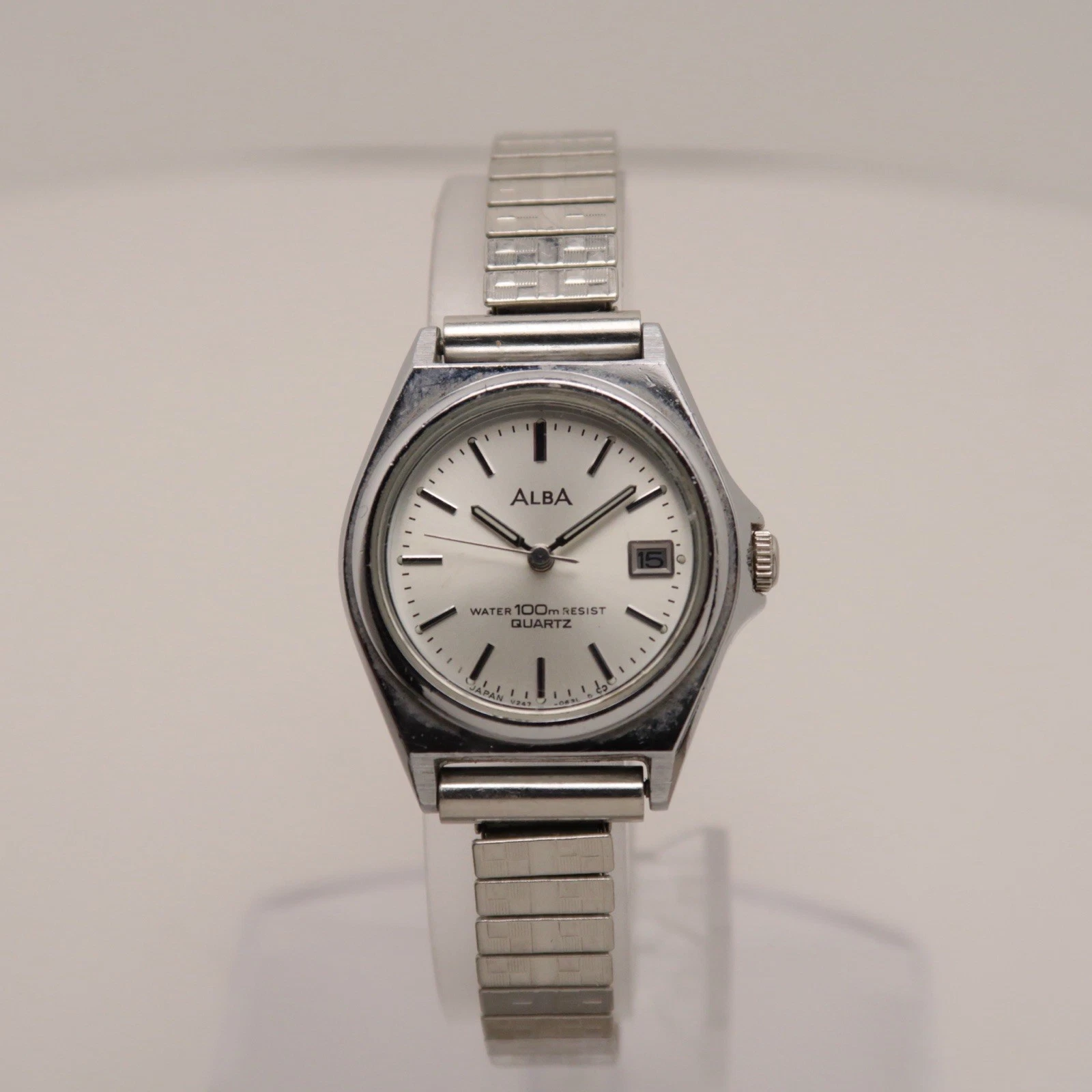 SEIKO ALBA V247-0310 Manual Wind Analog Women Vintage Watch W276 *WORKING