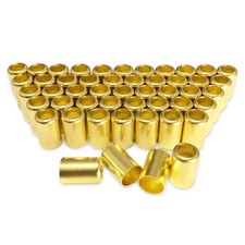50PCS 7327 Hose Ferrules Brass Fitting, 0.560in ID x 1in Long for Air, Torch,...