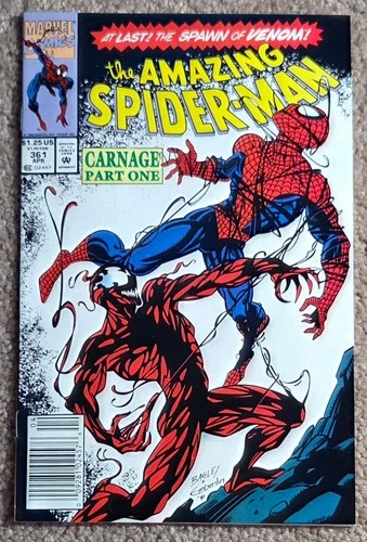 Amazing Spider-Man #361 NEWSSTAND 1st Full Carnage Appearance Marvel 1992 - NM-