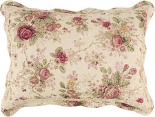 Greenland Home Antique Rose 100 Cotton Quilted Pillow Sham, Standard 20x26-i...