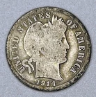 1914 S Barber Dime 90% Silver San Francisco Mint Liberty Head USA Coin