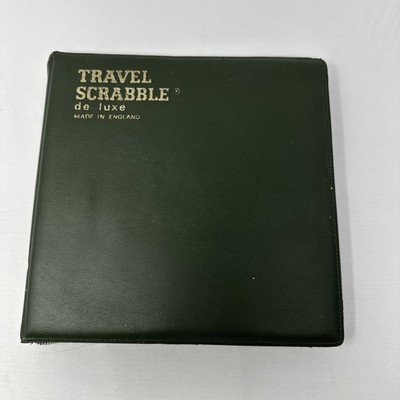 Vintage Deluxe De Luxe Travel Scrabble Made in England with Travel Case