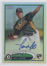 2012 Topps Chrome Rookie Refractor 260/499 Tommy Milone Tom #169 Auto 9u1