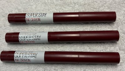 3 X Maybelline Super Stay Ink Crayon Lipstick #125 Check Yourself NEW