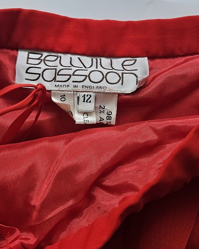 Vintage Bellville Sassoon Silk Skirt UK12 - Bild 6 von 17