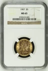 1907 $5 Liberty Head Gold Coin NGC MS 65 – Rare Collectible