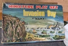 VINTAGE 1960s MARX MINIATURE PLAY SET INVASION  DAY BOXED MANY PIECES CHECK PICS
