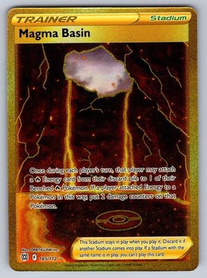 Magma Basin Secret Holo Secret Rare SWSH09: Brilliant Stars 185/172 NM