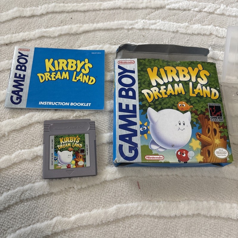 Kirby's Dream Land Nintendo Game Boy, 1992 - Game, Manual and Box