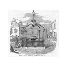 STAFFORDSHIRE Russian Trophy Cannon Gun at Stoke-Upon-Trent - Antique Print 1858