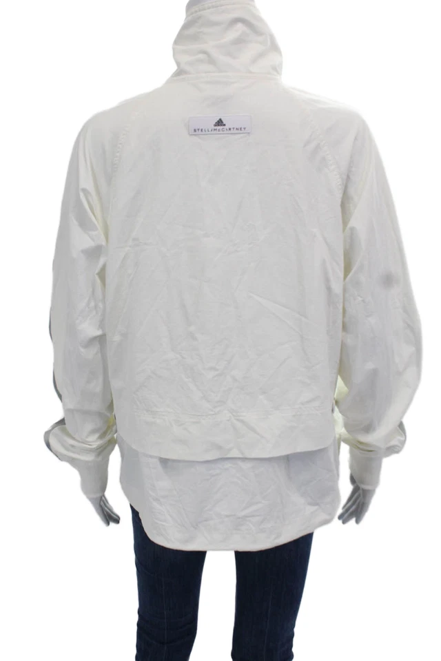 Adidas by Stella McCartney, Feminino Quebra-Vento Cordão Branco Tamanho P - Imagem 3 de 4