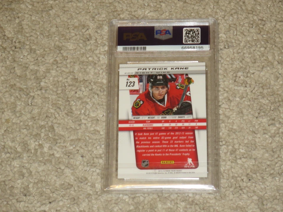 Parick Kane 2013 Panini Prizm 2013-14 #123 NHL Blackhawks RARO PSA 10 GEM ESTADO PERFEITO - Imagem 2 de 2